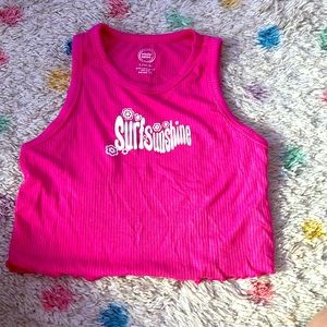 Hot pink sunshine crop top